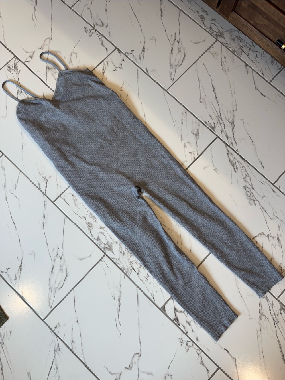 Hatch Heather Gray Ribbed Tank Bodysuit